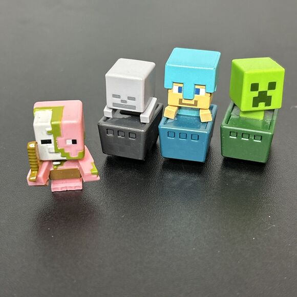 Mattel Other - Minecraft Minifigures Lot Mixed Series Lot Of 4 Figures
